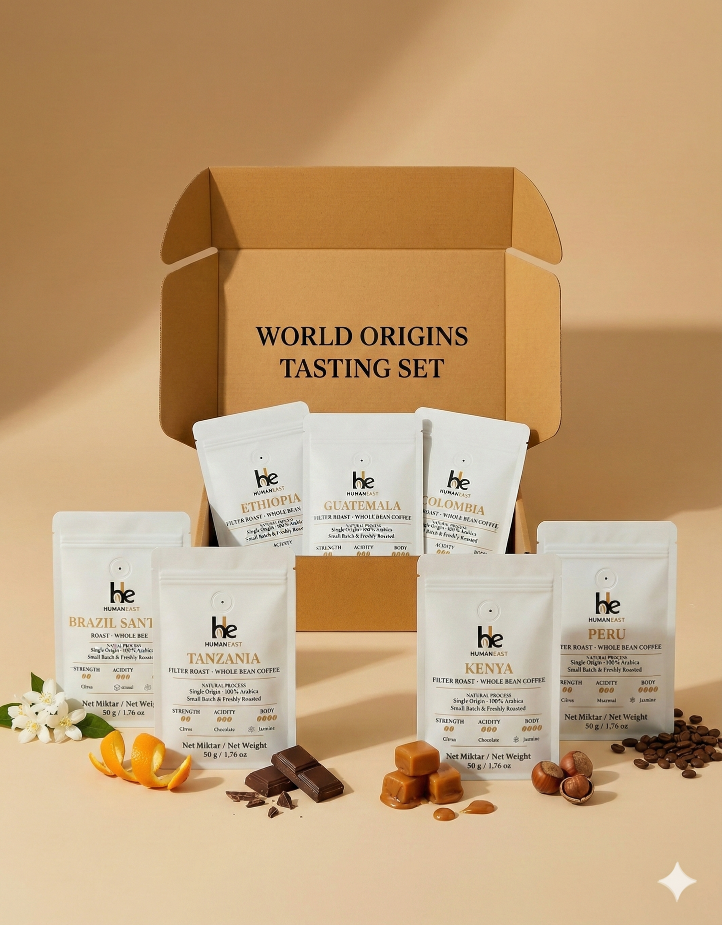 Humaneast · 7 Ülke, 7 Karakter Filtre Kahve Hediye Seti