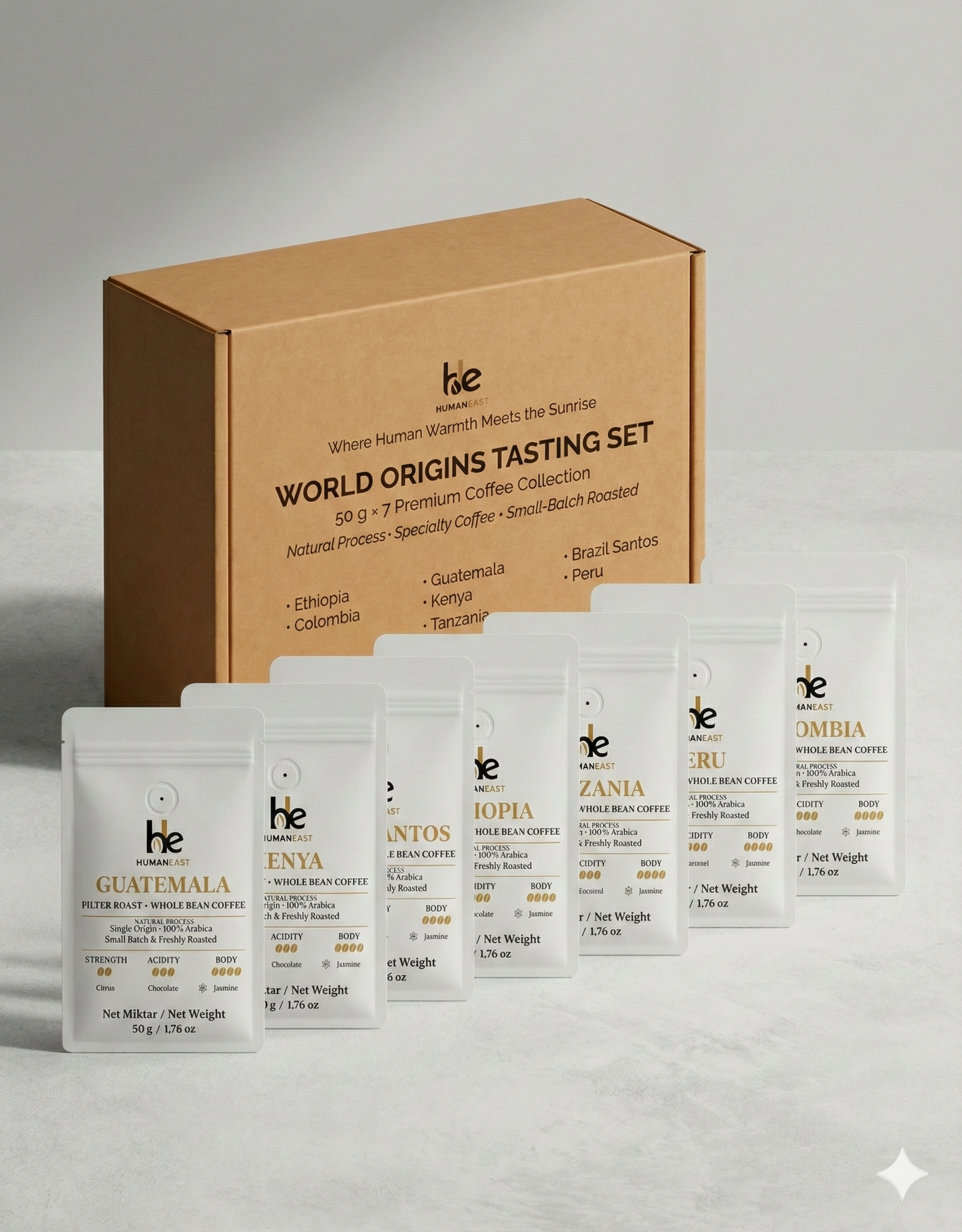 Humaneast · 7 Ülke, 7 Karakter Filtre Kahve Hediye Seti
