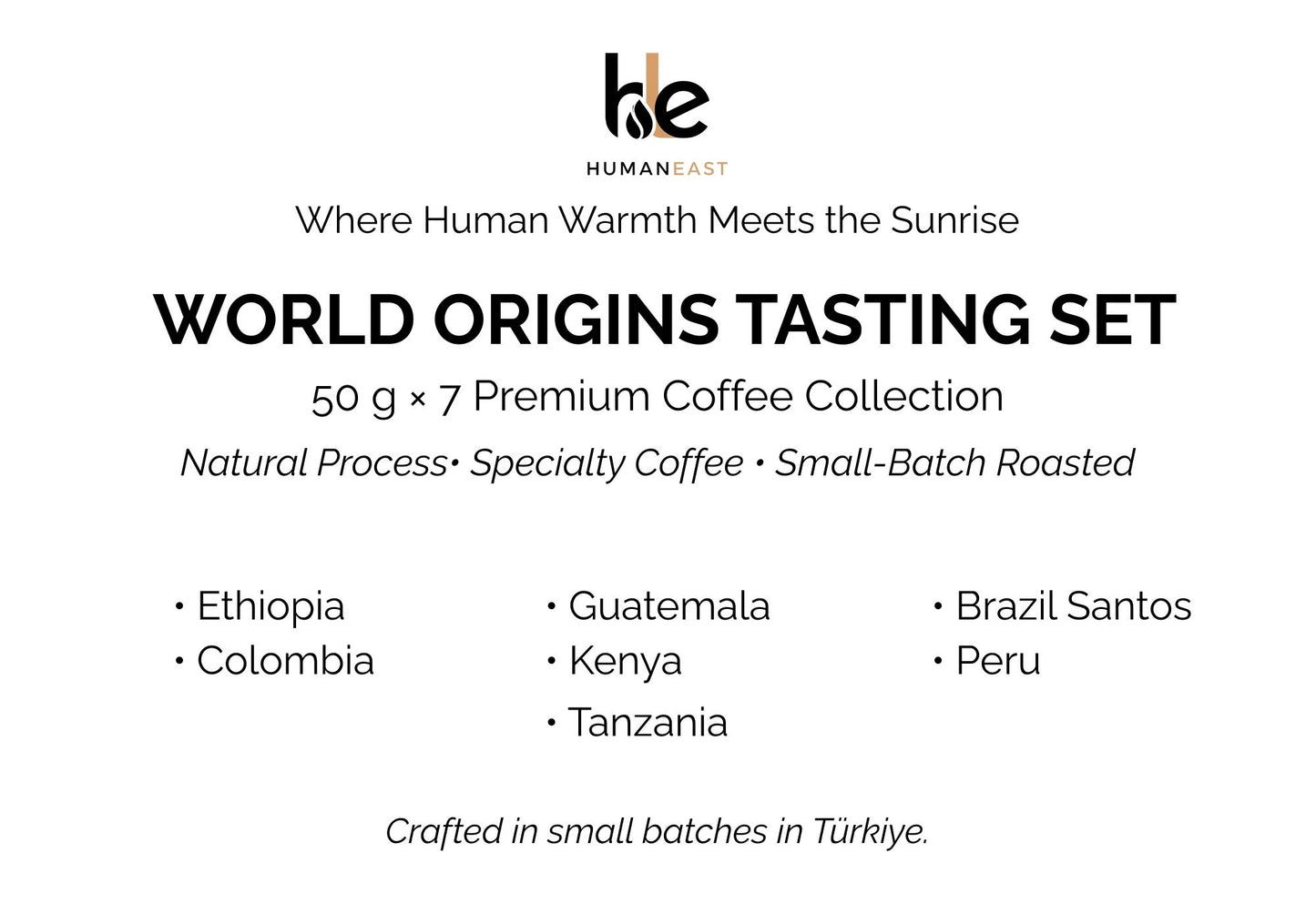 Humaneast · 7 Ülke, 7 Karakter Filtre Kahve Hediye Seti
