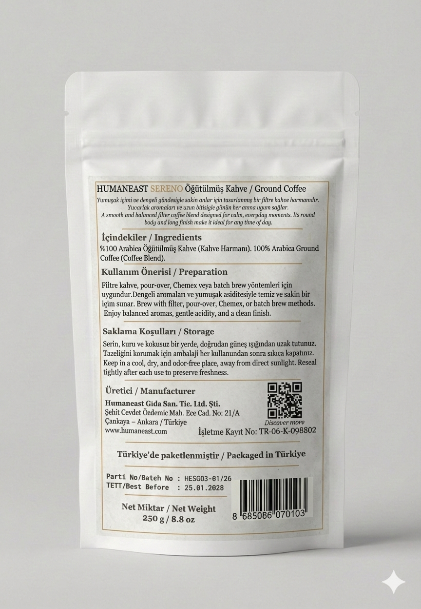 Humaneast Sereno – Filtre Harmanı