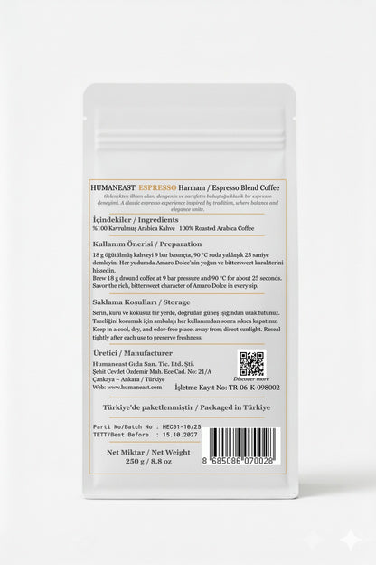 Humaneast Espresso Classico – ürün bilgileri ve içerik etiketi